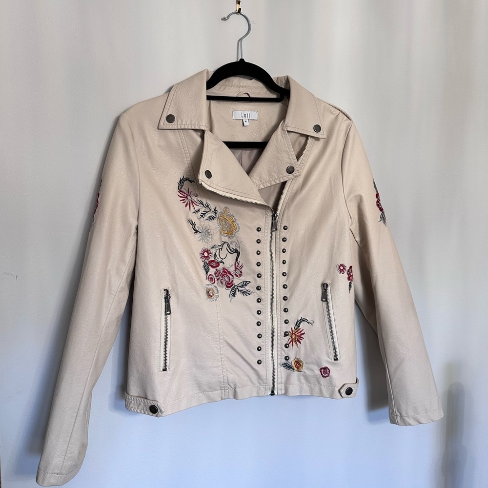 Luii Floral Pleather Jacket